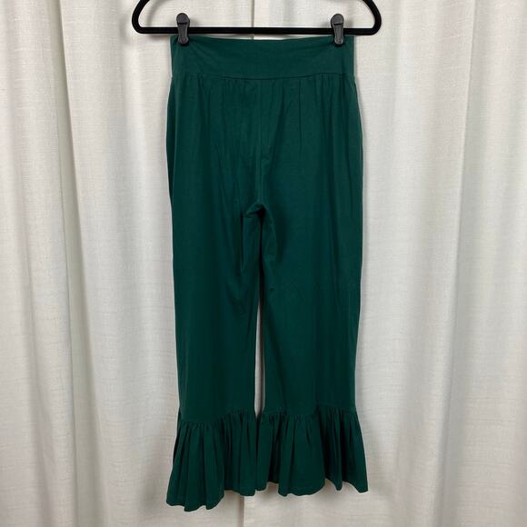 Matilda Jane Dark Green Big Ruffle Pants With Button Detail Sz.M - Picture 9 of 14
